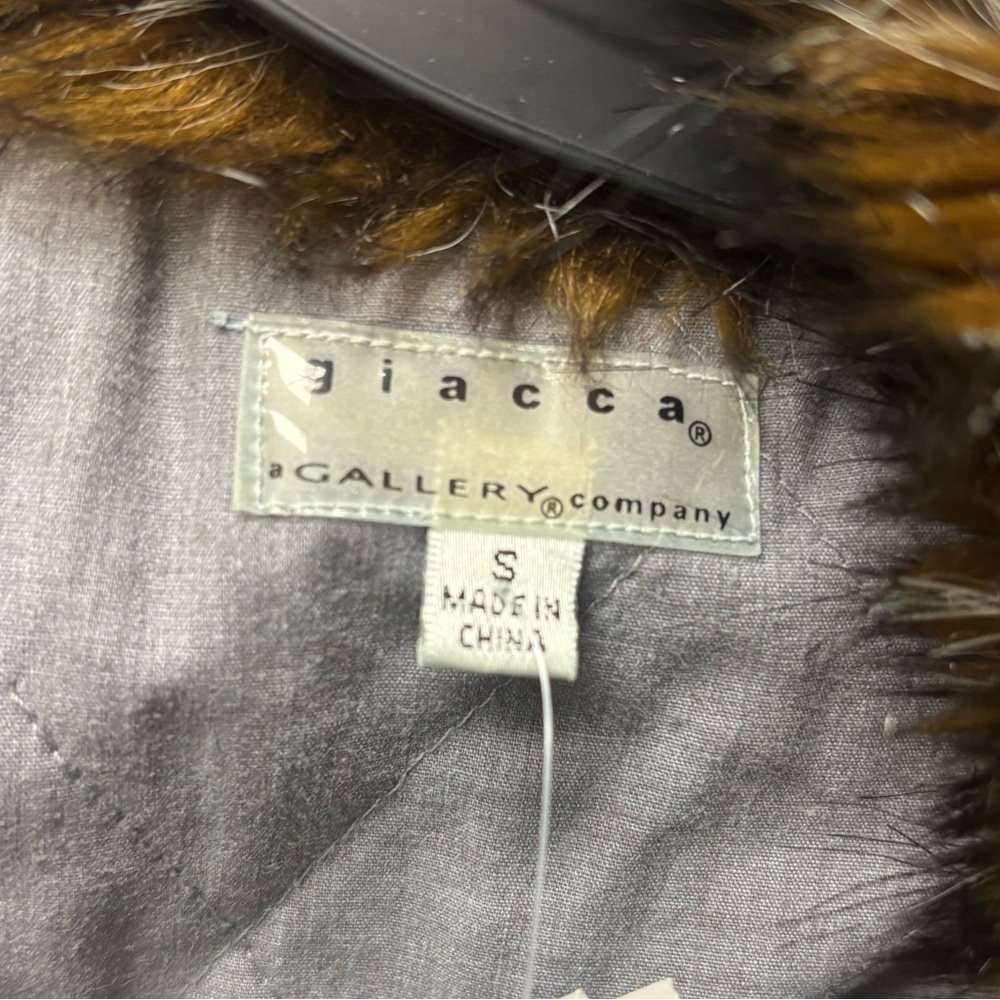 Guava Gallery & Comp Denim Blazer Faux Fur Trim Small - Picture 6 of 6